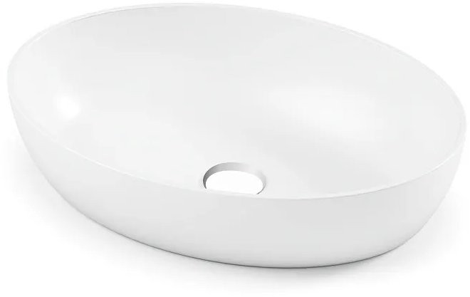 Умывальник Белюкс Турин 610 Эллипс, Белый матовый (18), Solid Surface Умывальник Белюкс Турин 610 Эллипс, Белый матовый (18), Solid Surface