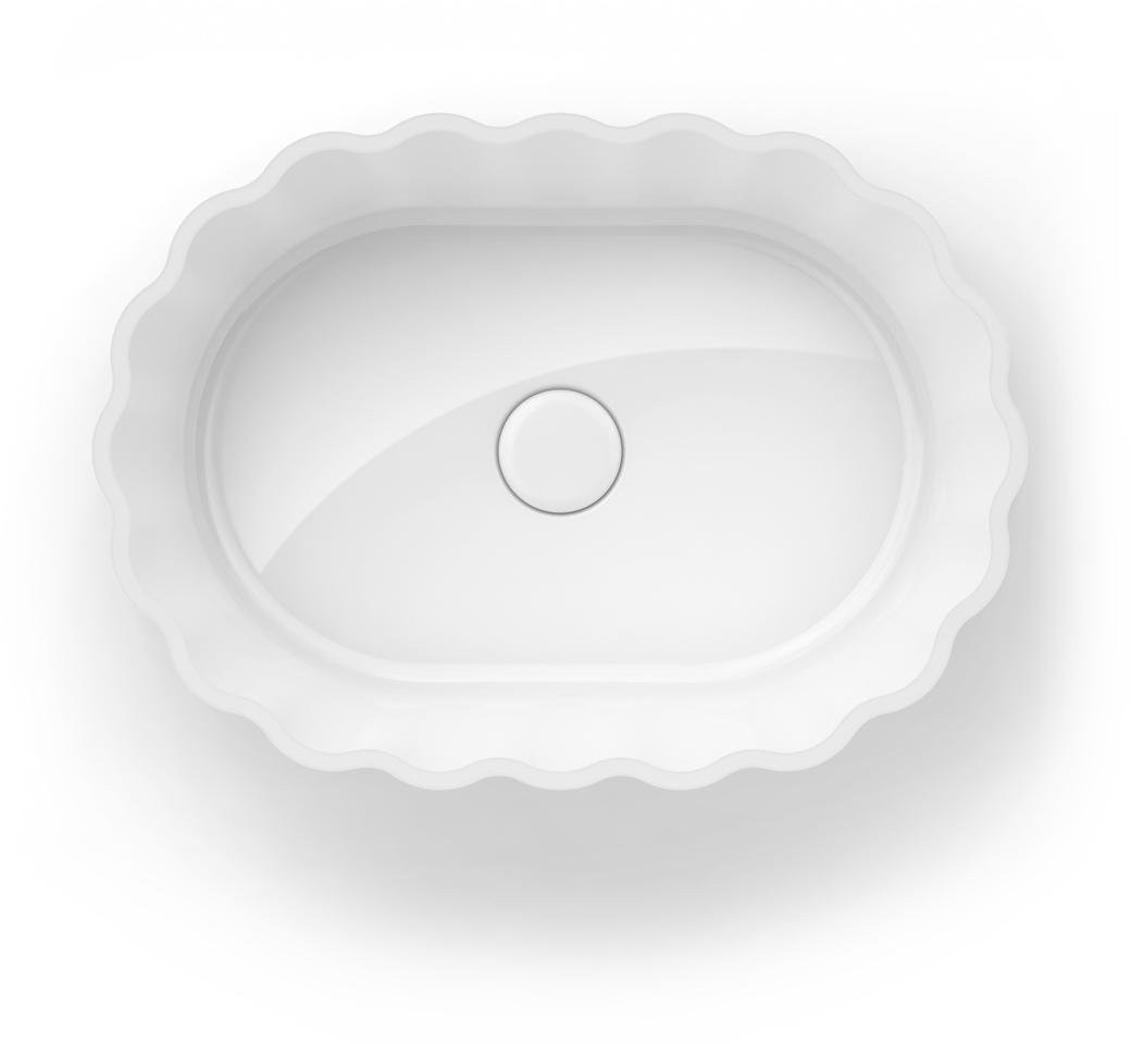 Умывальник накладной Kerama Marazzi ARTBASIN Conchiglia 53х38 белый глянец Умывальник накладной Kerama Marazzi ARTBASIN Conchiglia 53х38 белый глянец