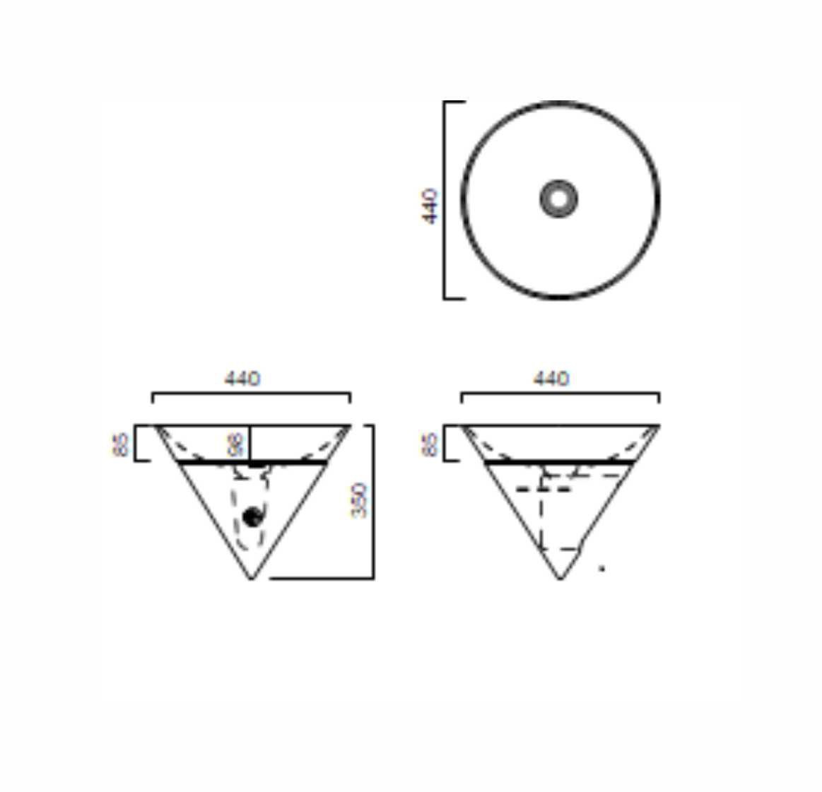 Умывальник Kerama Marazzi Cono CO.wb.44 44,5x44,5 белый Умывальник Kerama Marazzi Cono CO.wb.44 44,5x44,5 белый