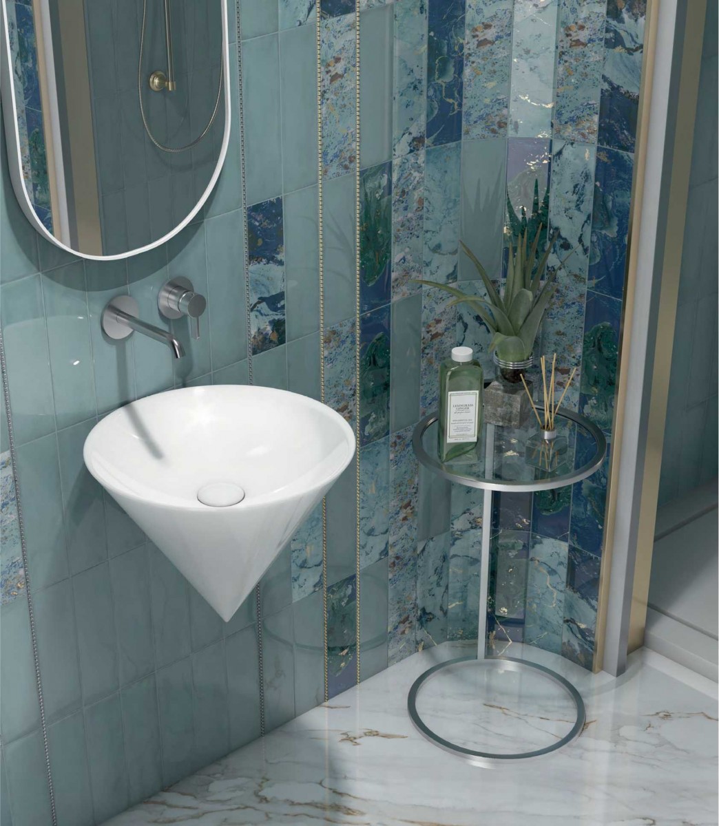Умывальник Kerama Marazzi Cono CO.wb.44 44,5x44,5 белый Умывальник Kerama Marazzi Cono CO.wb.44 44,5x44,5 белый