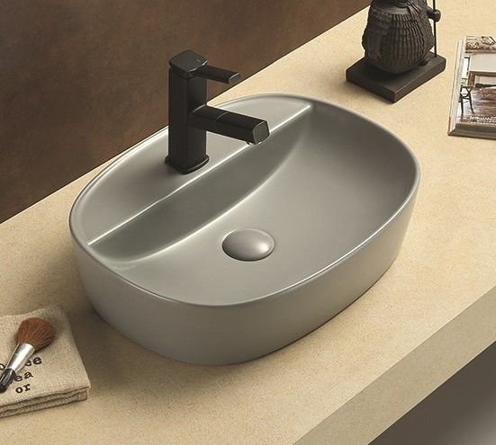 Умывальник накладной CeramaLux N 78239MH-5 50,5x38,5 светло-серый Умывальник накладной CeramaLux N 78239MH-5 50,5x38,5 светло-серый
