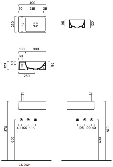 Умывальник Catalano Premium 40x23 белый Умывальник Catalano Premium 40x23 белый