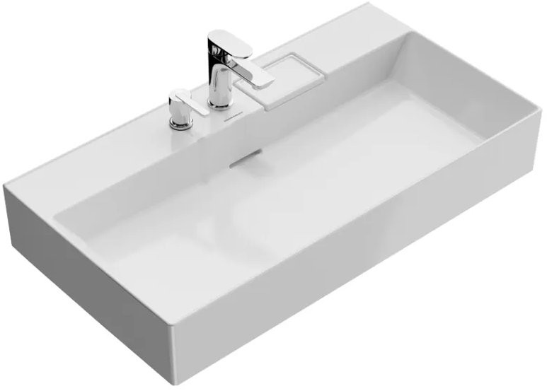 Умывальник подвесной/мебельный Kerama Marazzi Logica 90x48 с двумя отверстиями Умывальник подвесной/мебельный Kerama Marazzi Logica 90x48 с двумя отверстиями