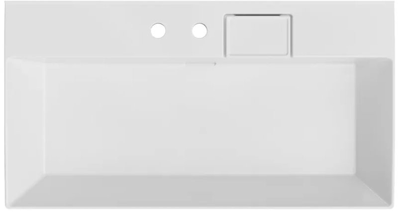 Умывальник подвесной/мебельный Kerama Marazzi Logica 90x48 с двумя отверстиями Умывальник подвесной/мебельный Kerama Marazzi Logica 90x48 с двумя отверстиями