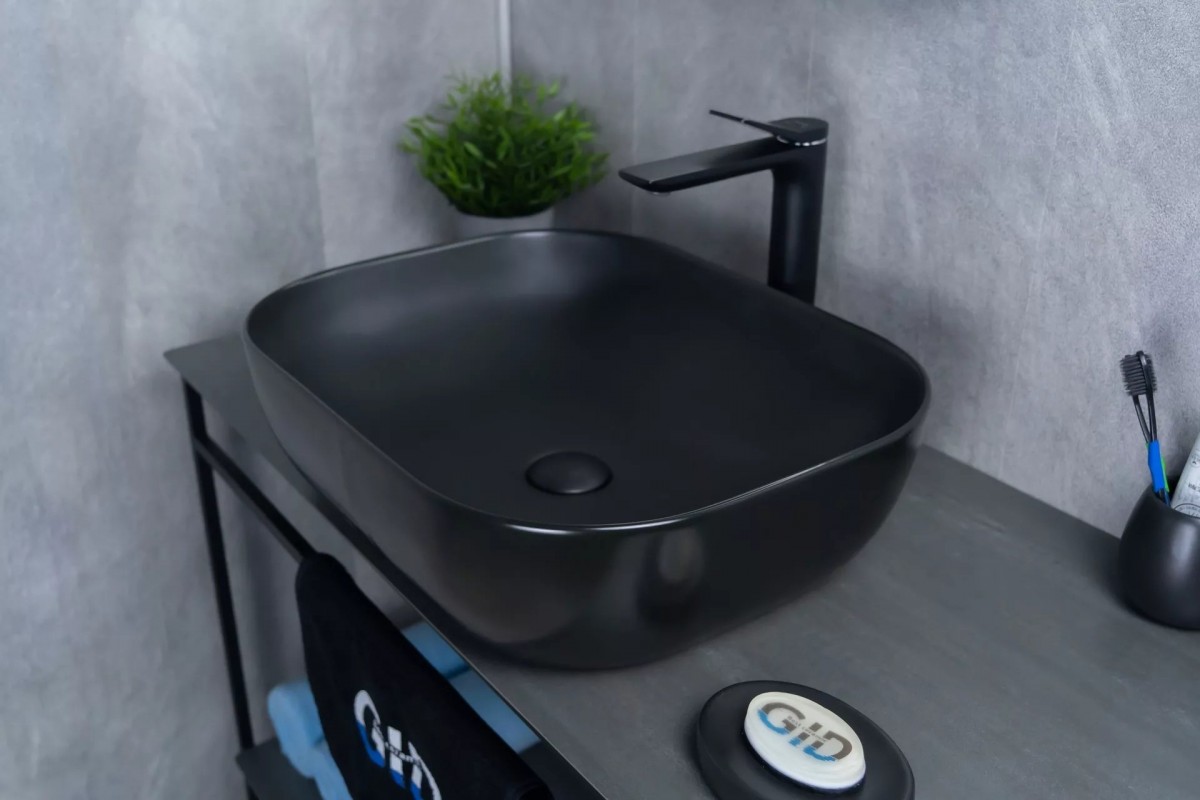Умывальник накладной Gid Bm1302 50x40 черный матовый Умывальник накладной Gid Bm1302 50x40 черный матовый