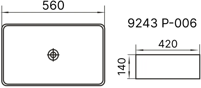 Умывальник Axus 9243 P-006 56x42 белый мрамор Умывальник Axus 9243 P-006 56x42 белый мрамор