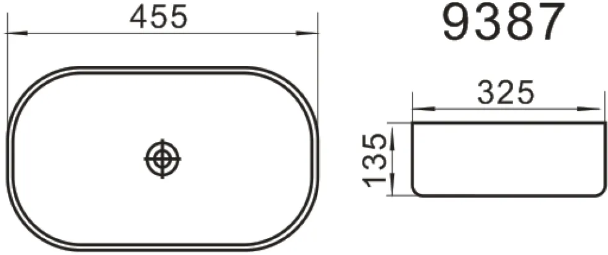 Умывальник Axus 9387B 45x32 белый Умывальник Axus 9387B 45x32 белый