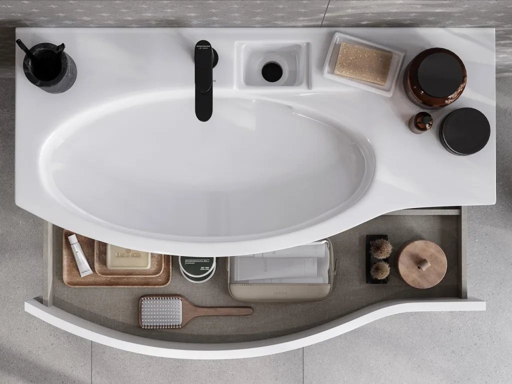 Умывальник мебельный Kerama Marazzi Riva 100 левый Умывальник мебельный Kerama Marazzi Riva 100 левый