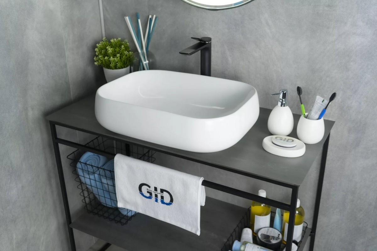 Умывальник накладной Gid N9243 56x42 белый Умывальник накладной Gid N9243 56x42 белый