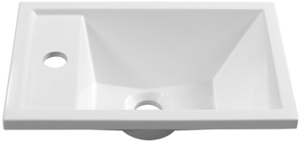 Умывальник Белюкс Мини МН 400 белый матовый Solid Surface без крышки Умывальник Белюкс Мини МН 400 белый матовый Solid Surface без крышки