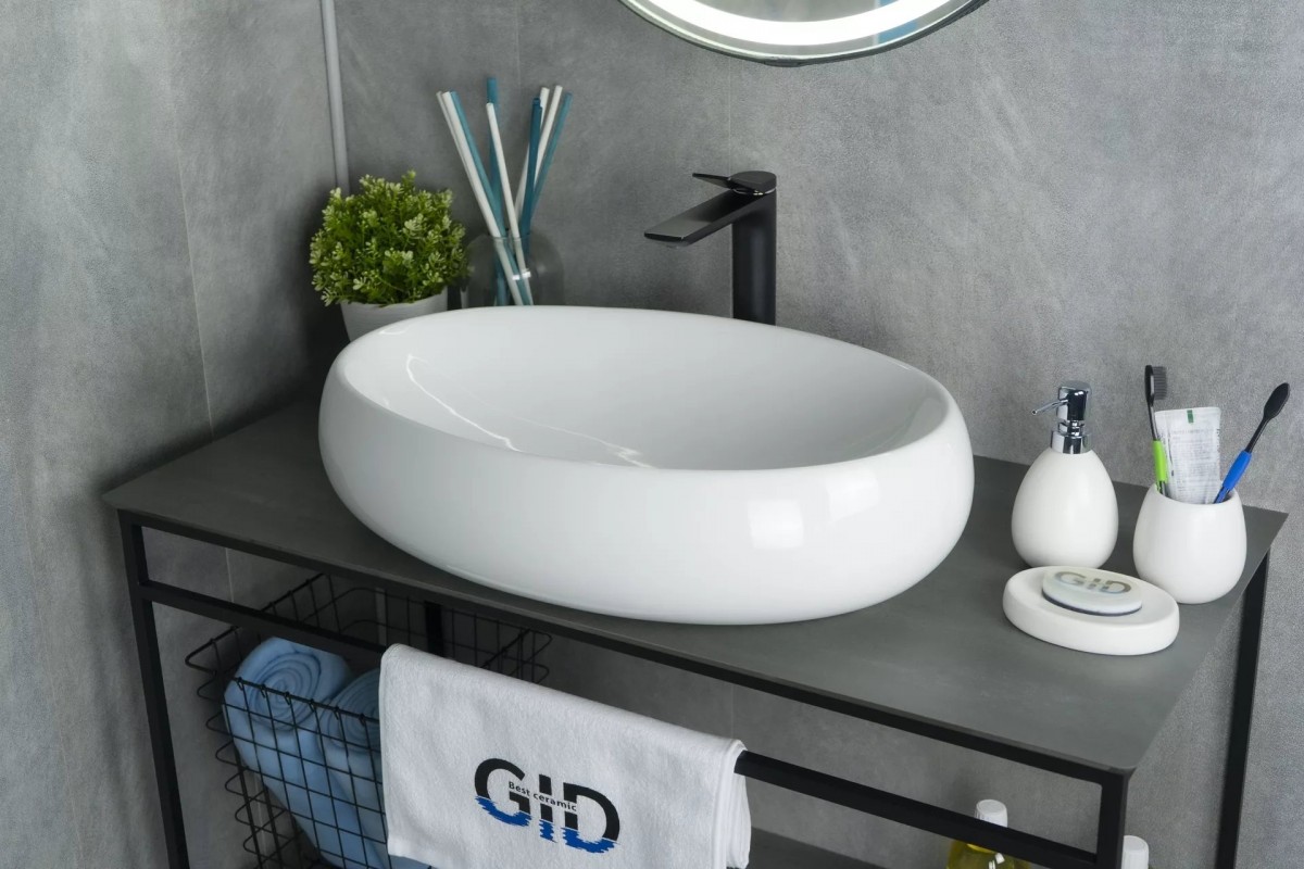Умывальник накладной Gid N9030a 60x41 белый Умывальник накладной Gid N9030a 60x41 белый
