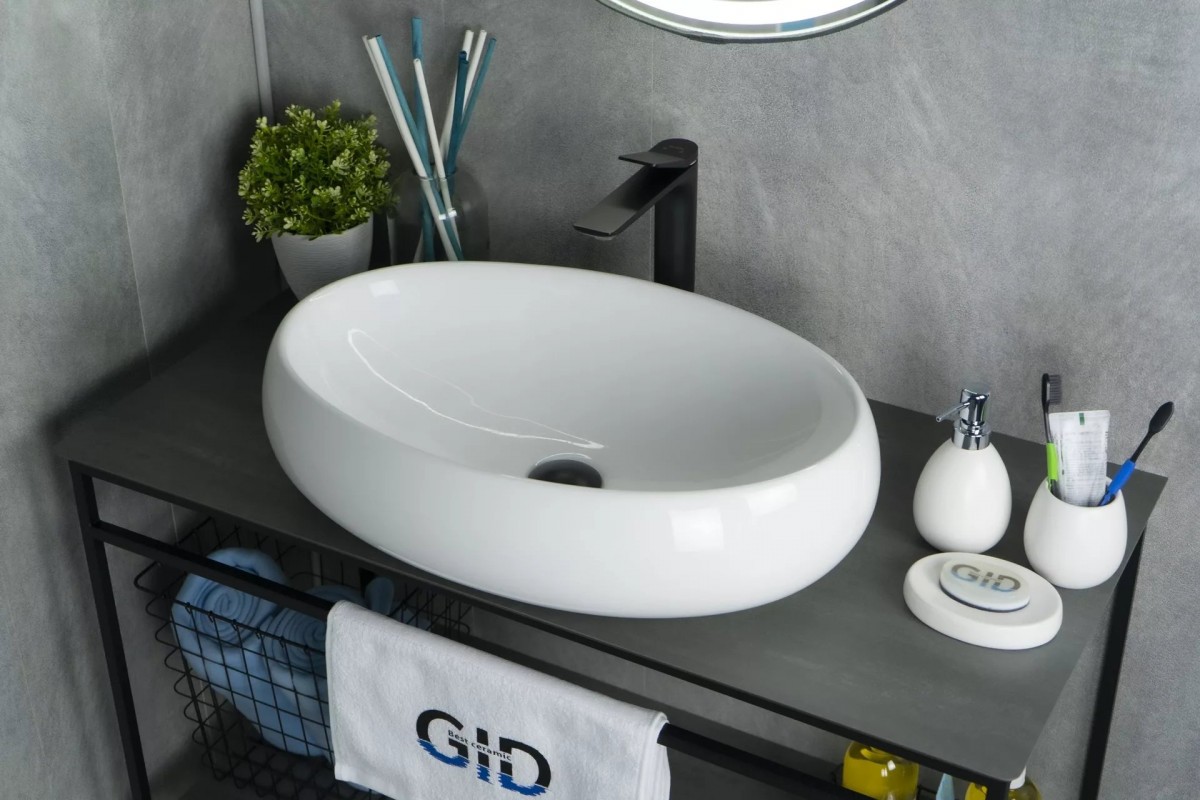 Умывальник накладной Gid N9030a 60x41 белый Умывальник накладной Gid N9030a 60x41 белый