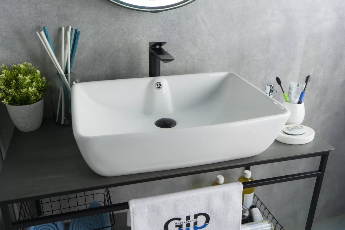 Умывальник накладной Gid N9121 59x42 белый Умывальник накладной Gid N9121 59x42 белый
