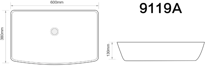 Умывальник Axus 9119A 60x38 белый Умывальник Axus 9119A 60x38 белый