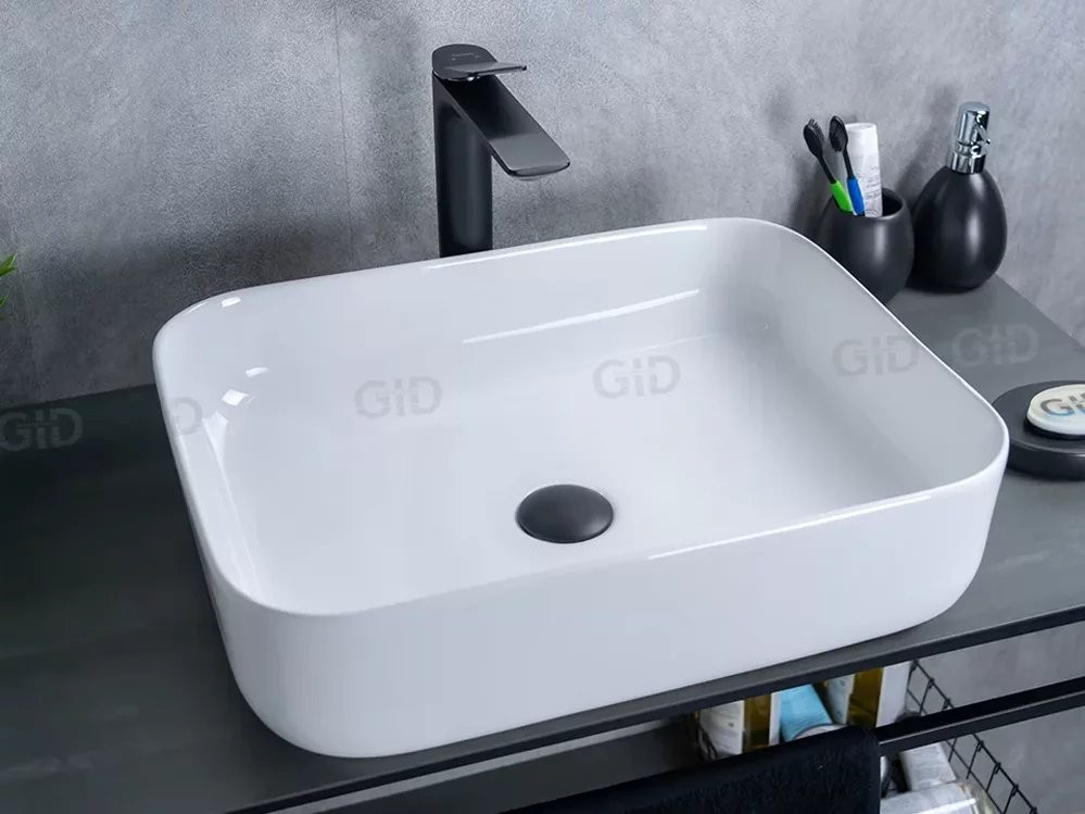 Умывальник накладной Gid D1304 50x39 белый Умывальник накладной Gid D1304 50x39 белый
