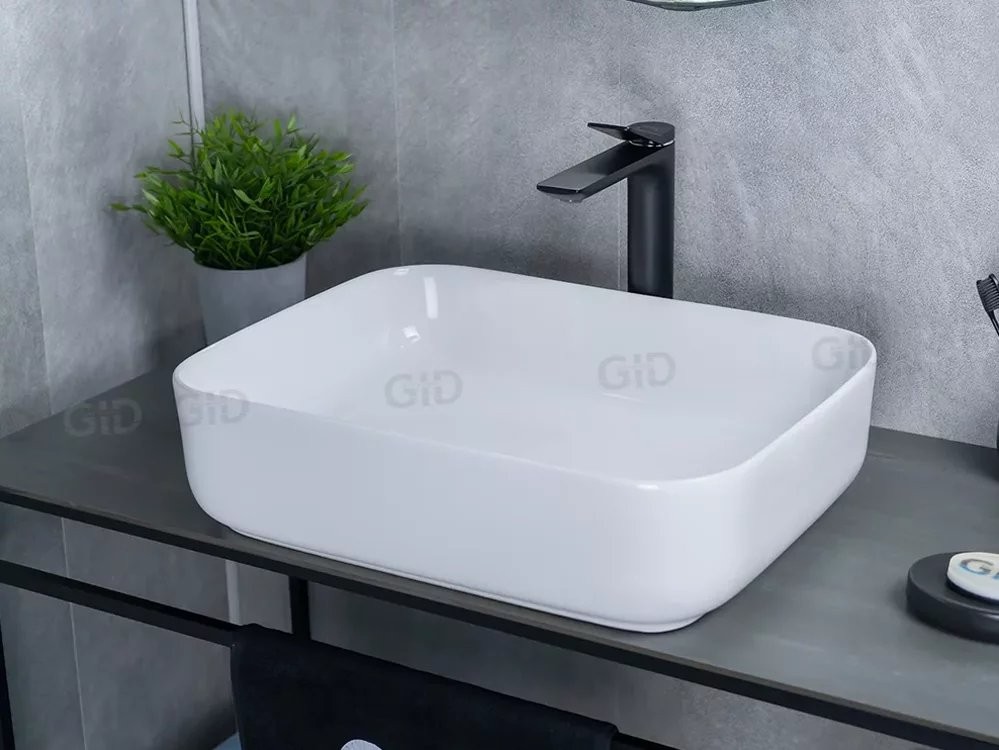 Умывальник накладной Gid D1304 50x39 белый Умывальник накладной Gid D1304 50x39 белый