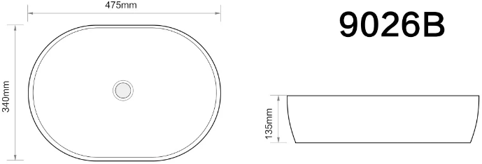 Умывальник Axus 9026B 47x34 белый Умывальник Axus 9026B 47x34 белый
