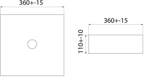Умывальник Iddis Slide SLIWS01i27 36x36 белый Умывальник Iddis Slide SLIWS01i27 36x36 белый
