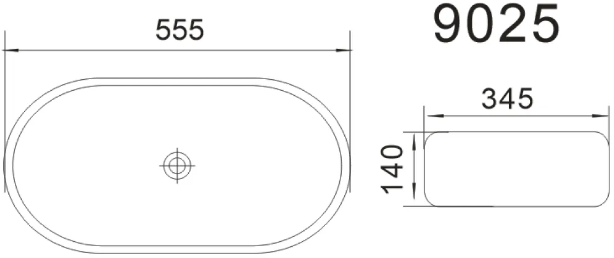 Умывальник Axus 9025 55x34 белый Умывальник Axus 9025 55x34 белый