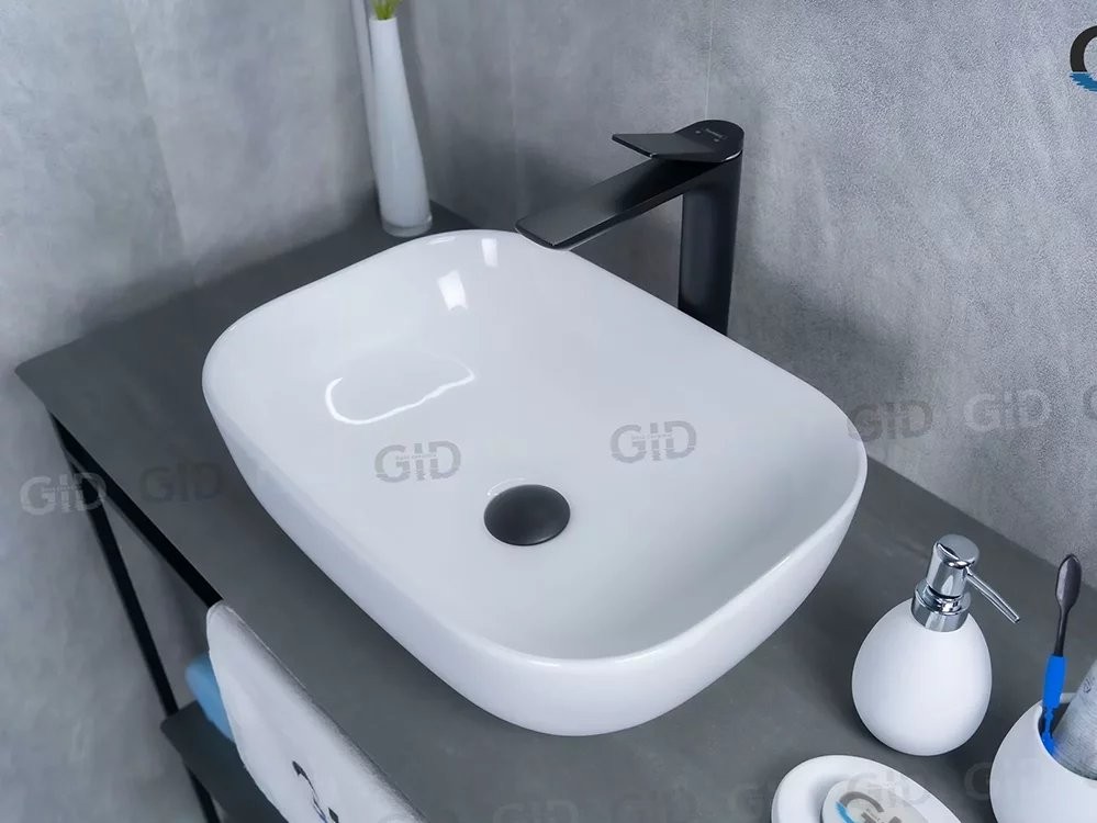 Умывальник накладной Gid D1333 46x32,5 белый Умывальник накладной Gid D1333 46x32,5 белый