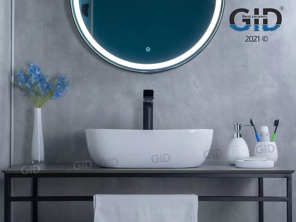 Умывальник накладной Gid D1333 46x32,5 белый Умывальник накладной Gid D1333 46x32,5 белый