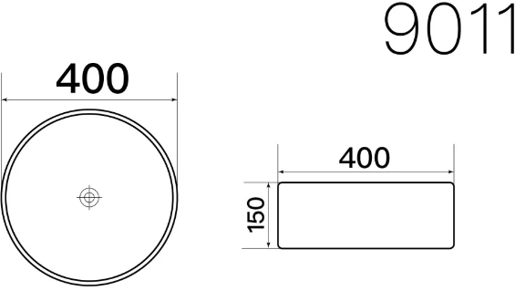 Умывальник Axus 9011 40x40 белый Умывальник Axus 9011 40x40 белый