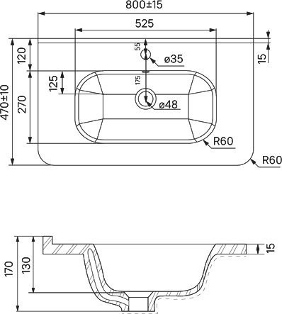 Умывальник Iddis Brick 0108000i28 Умывальник Iddis Brick 0108000i28