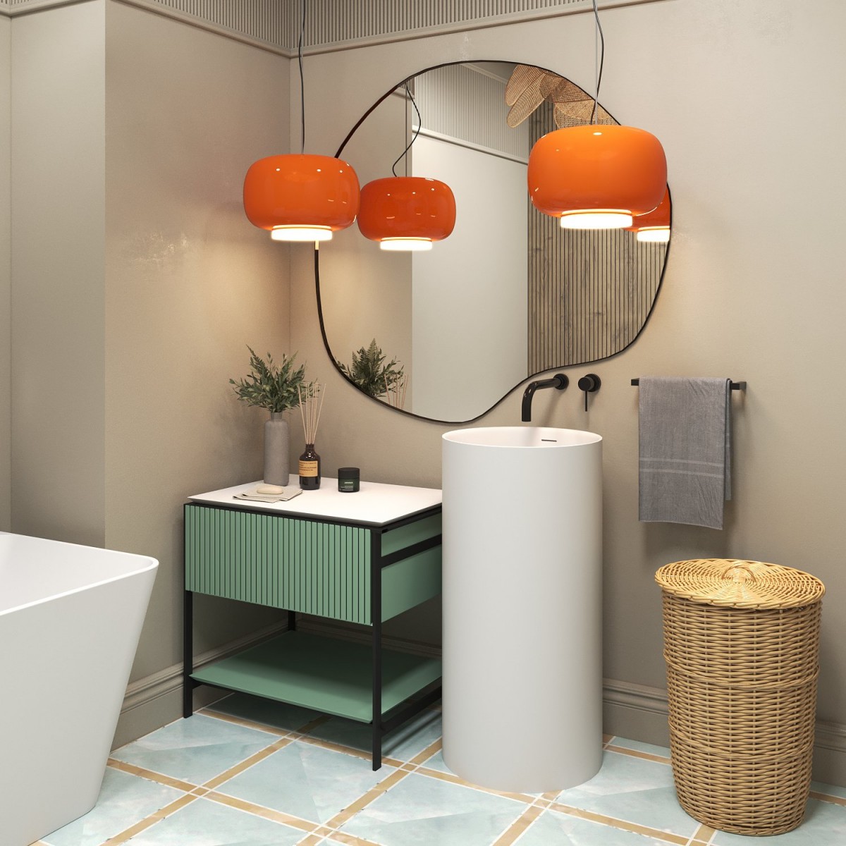Умывальник напольный Wellsee Chalice Perfection 45x45 белый матовый Умывальник напольный Wellsee Chalice Perfection 45x45 белый матовый