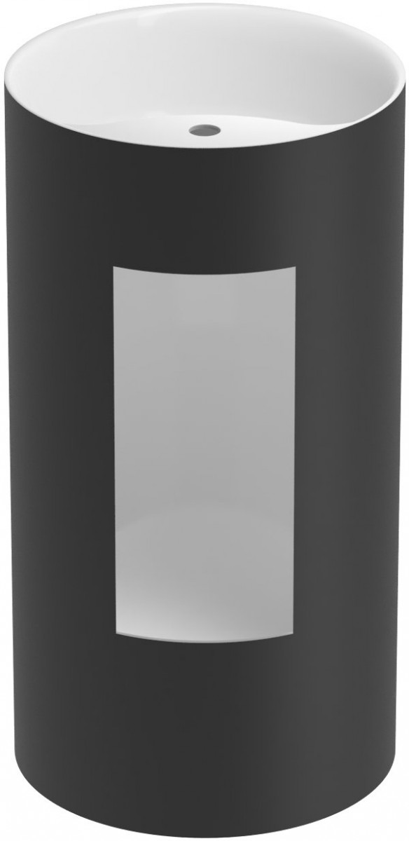 Умывальник напольный Wellsee Chalice Perfection 45x45 черный матовый Умывальник напольный Wellsee Chalice Perfection 45x45 черный матовый