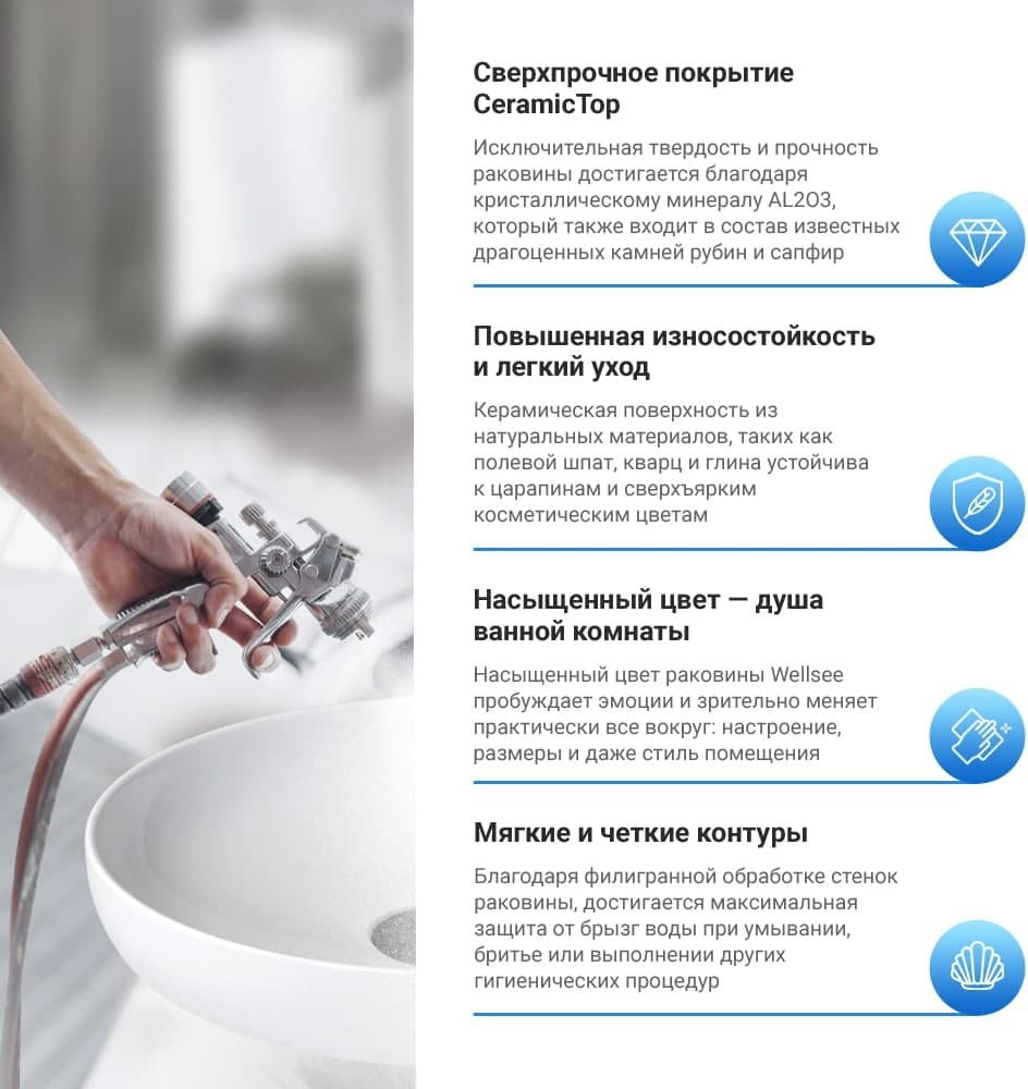 Умывальник накладной Wellsee Pure BY Wellsee 150702000 50x36 белый глянцевый Умывальник накладной Wellsee Pure BY Wellsee 150702000 50x36 белый глянцевый