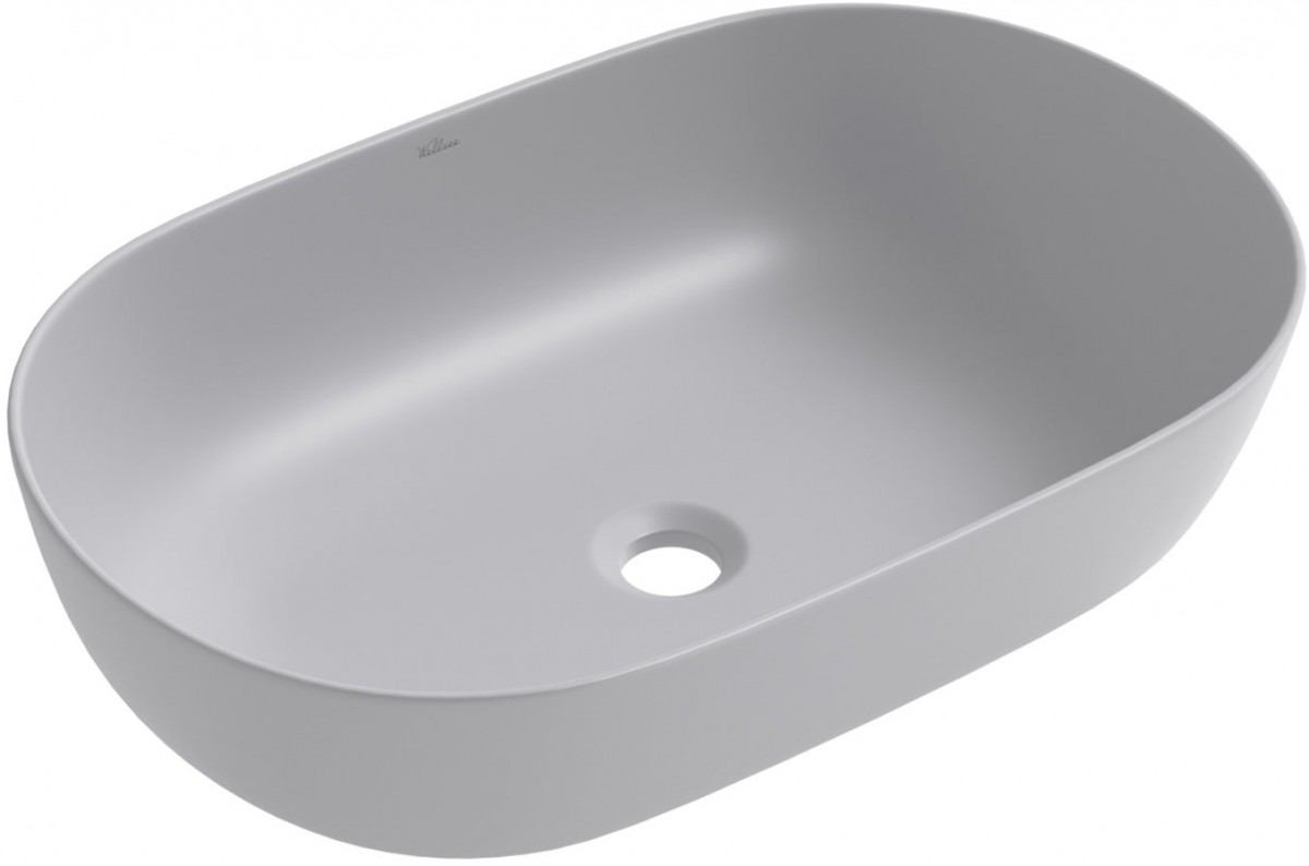 Умывальник накладной Wellsee Chic Riviera 326812000 60x41 серый матовый Умывальник накладной Wellsee Chic Riviera 326812000 60x41 серый матовый
