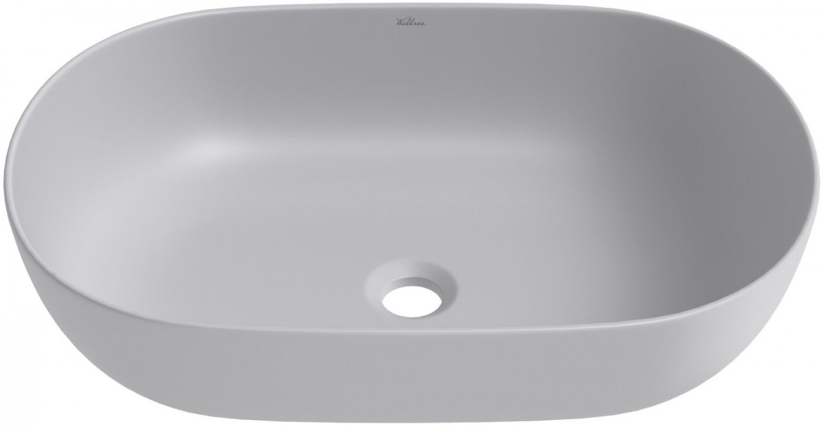 Умывальник накладной Wellsee Chic Riviera 326812000 60x41 серый матовый Умывальник накладной Wellsee Chic Riviera 326812000 60x41 серый матовый