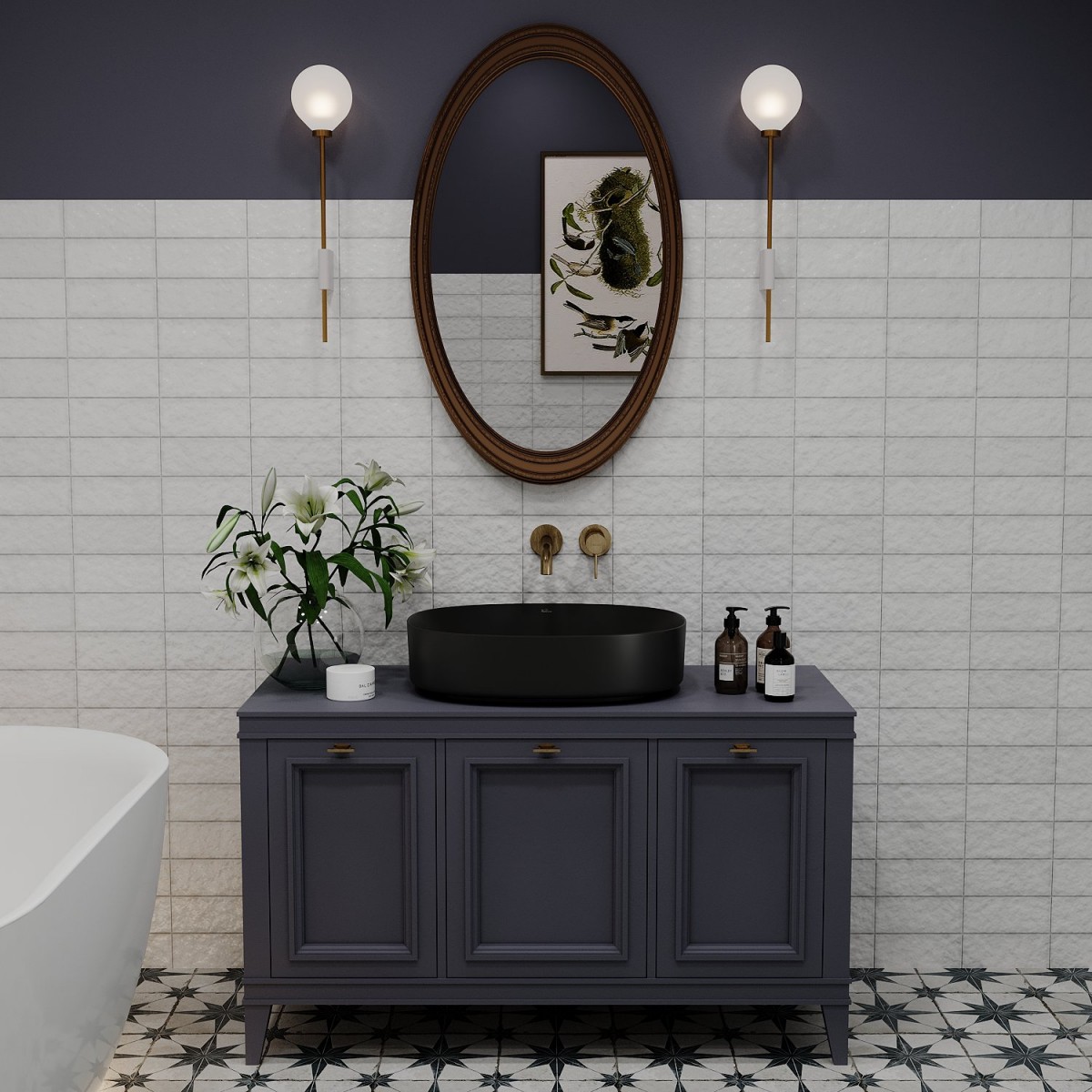 Умывальник накладной Wellsee Belle Spa 2.0 335806000 55x45 черный матовый Умывальник накладной Wellsee Belle Spa 2.0 335806000 55x45 черный матовый