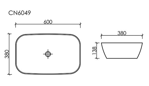 Умывальник Ceramica Nova Element CN6049MDH (темный антрацит матовый) Умывальник Ceramica Nova Element CN6049MDH (темный антрацит матовый)