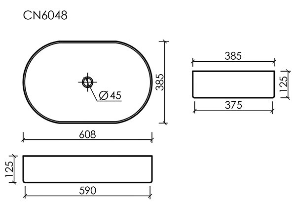 Умывальник Ceramica Nova Element CN6048 Умывальник Ceramica Nova Element CN6048