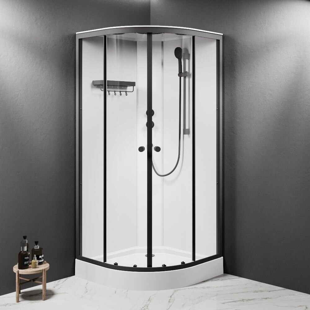 Душевая кабина AM.PM X-Joy 90x90 / W94C-401-090BT (черный матовый/прозрачное стекло) Душевая кабина AM.PM X-Joy 90x90 / W94C-401-090BT (черный матовый/прозрачное стекло)