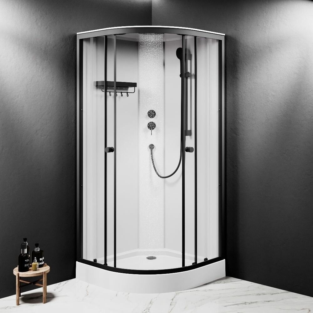 Душевая кабина AM.PM X-Joy 90x90 / W94C-401-090BT (черный матовый/прозрачное стекло) Душевая кабина AM.PM X-Joy 90x90 / W94C-401-090BT (черный матовый/прозрачное стекло)