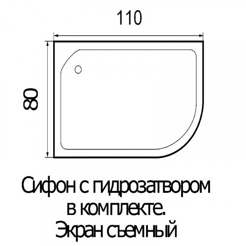 Душевая кабина RIVER Nara 110/80/24 МТ R Душевая кабина RIVER Nara 110/80/24 МТ R