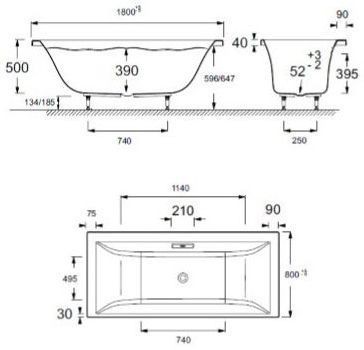Ванна акриловая Jacob Delafon Evok 180x80 белая Ванна акриловая Jacob Delafon Evok 180x80 белая