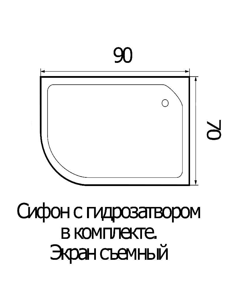 Душевой поддон Wemor 90/70/24 R Душевой поддон Wemor 90/70/24 R