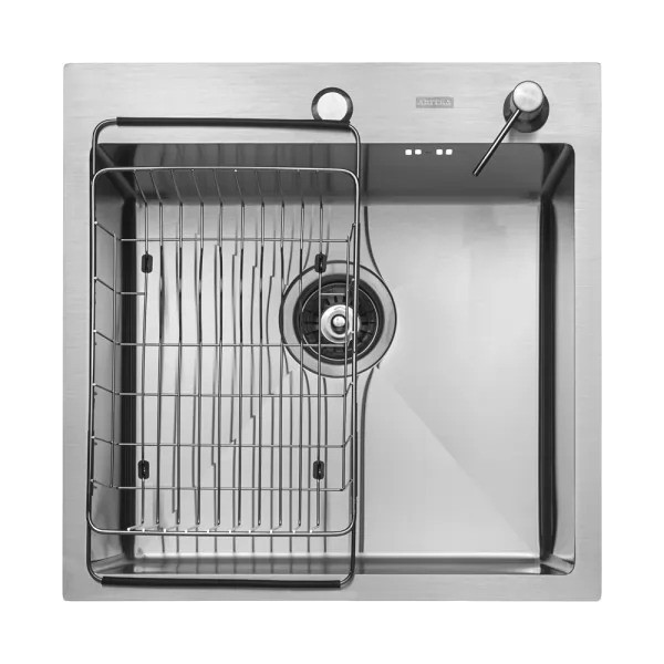 Мойка кухонная Arfeka ECO AR 500*500+CL AR F+DS AR SATIN Мойка кухонная Arfeka ECO AR 500*500+CL AR F+DS AR SATIN