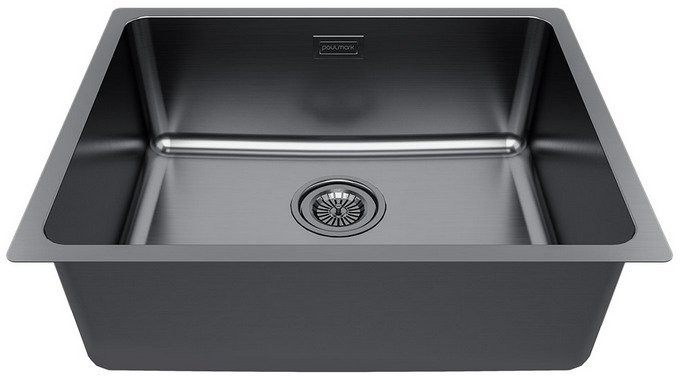Мойка кухонная Paulmark VISTA 54 PM305444-GM 54x44 вороненая сталь Мойка кухонная Paulmark VISTA 54 PM305444-GM 54x44 вороненая сталь