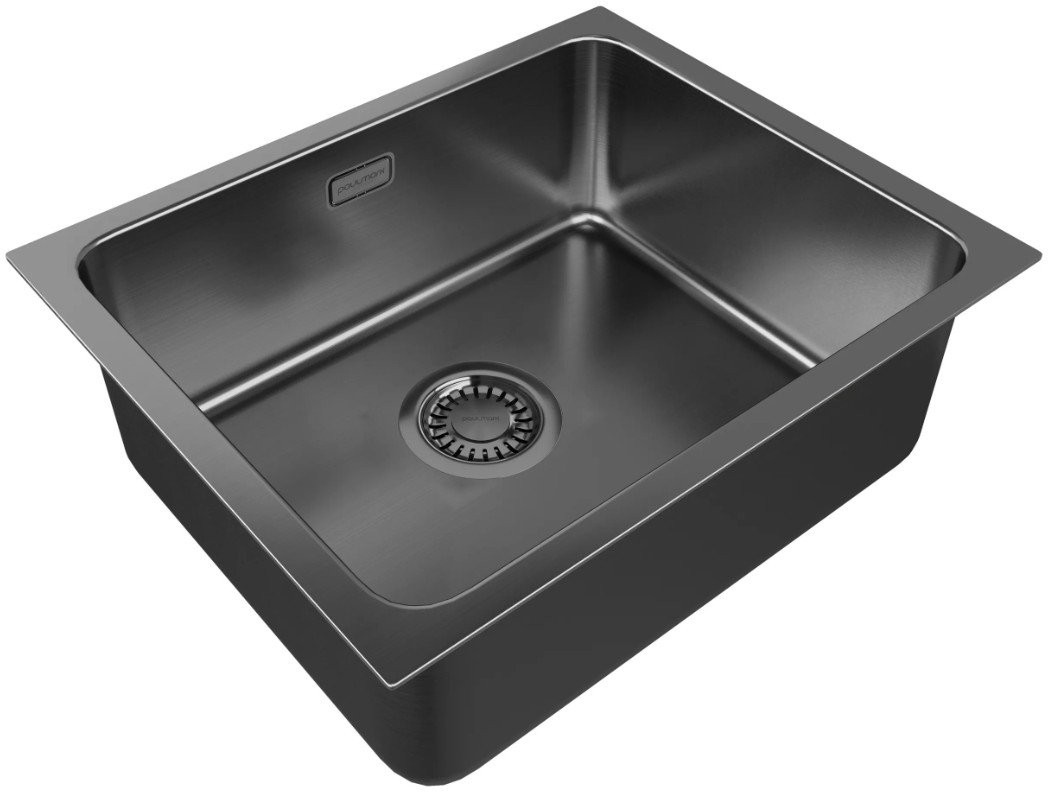 Мойка кухонная Paulmark VISTA 54 PM305444-GM 54x44 вороненая сталь Мойка кухонная Paulmark VISTA 54 PM305444-GM 54x44 вороненая сталь