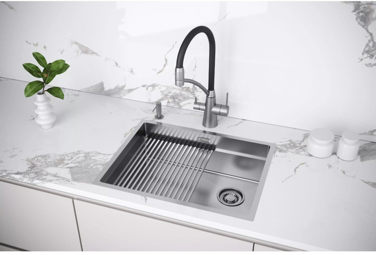 Мойка кухонная Paulmark NEXT-PRO 58 UNI PM705845-BS 58x45 брашированная сталь Мойка кухонная Paulmark NEXT-PRO 58 UNI PM705845-BS 58x45 брашированная сталь