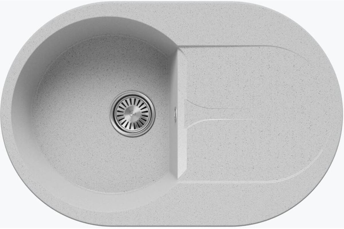 Мойка кухонная Polygran Atol 760 №314 светло-серый Мойка кухонная Polygran Atol 760 №314 светло-серый
