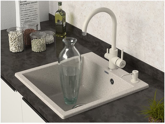 Мойка кухонная PAULMARK Praktisch PM105152-BE бежевый Мойка кухонная PAULMARK Praktisch PM105152-BE бежевый