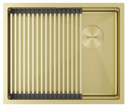 Мойка кухонная PAULMARK NEXT-PRO 54 UNI PM705445-LG светлое золото Мойка кухонная PAULMARK NEXT-PRO 54 UNI PM705445-LG светлое золото