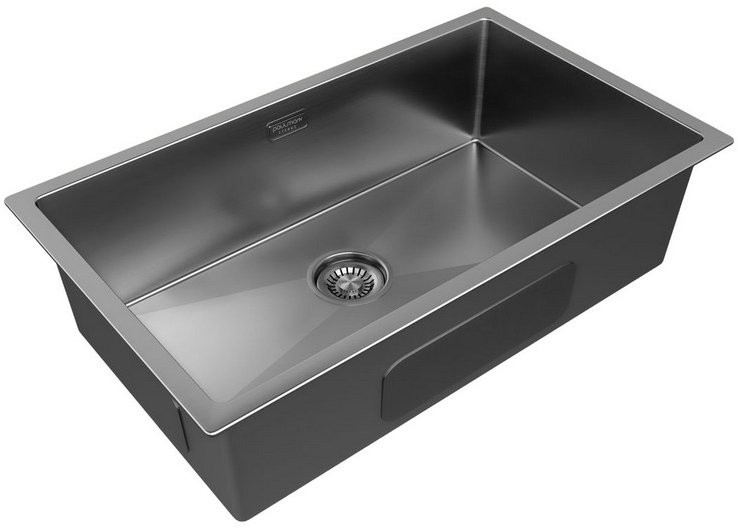 Мойка кухонная PAULMARK ALLER 74 UNI PM807444-GM вороненая сталь Мойка кухонная PAULMARK ALLER 74 UNI PM807444-GM вороненая сталь