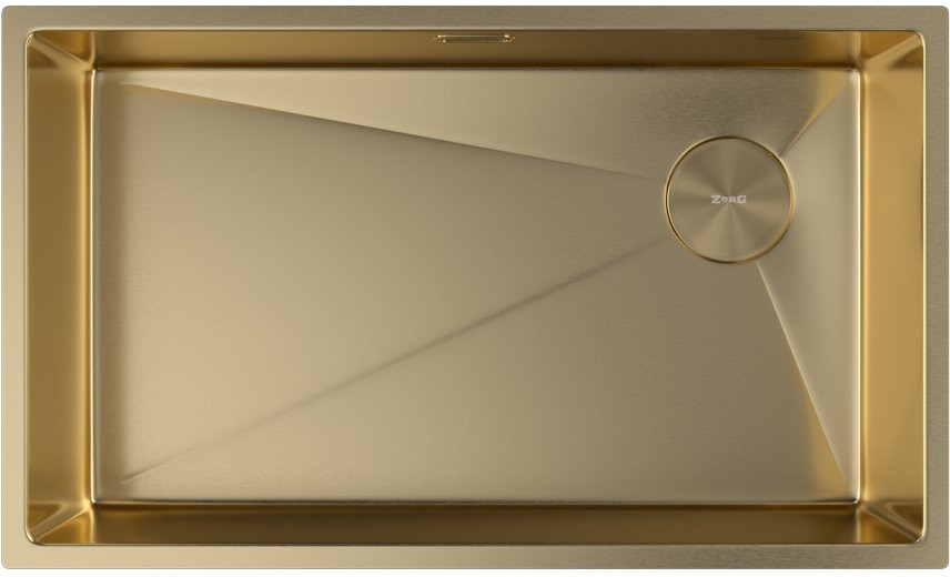 Мойка кухонная Zorg ZEROX 74 U / IF SIDE SF PVD GOLD 74x44 матовое золото Мойка кухонная Zorg ZEROX 74 U / IF SIDE SF PVD GOLD 74x44 матовое золото