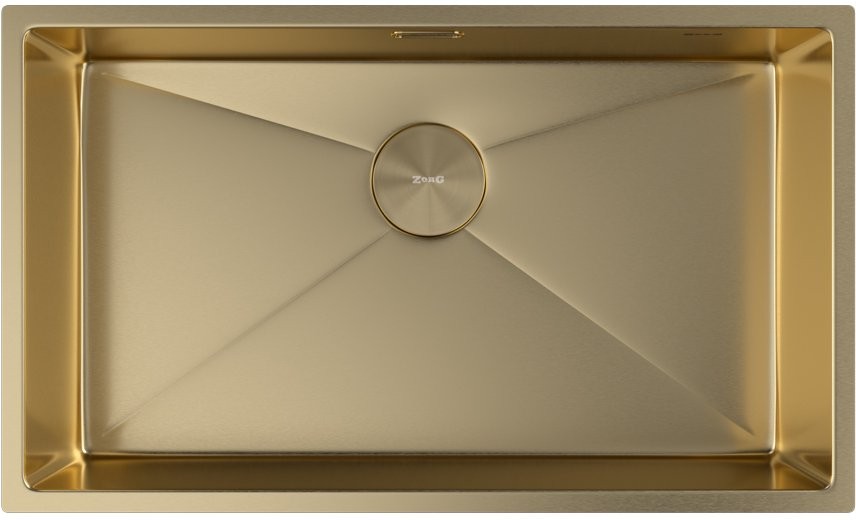 Мойка кухонная Zorg ZEROX 74 U / IF PVD GOLD 74x44 матовое золото Мойка кухонная Zorg ZEROX 74 U / IF PVD GOLD 74x44 матовое золото